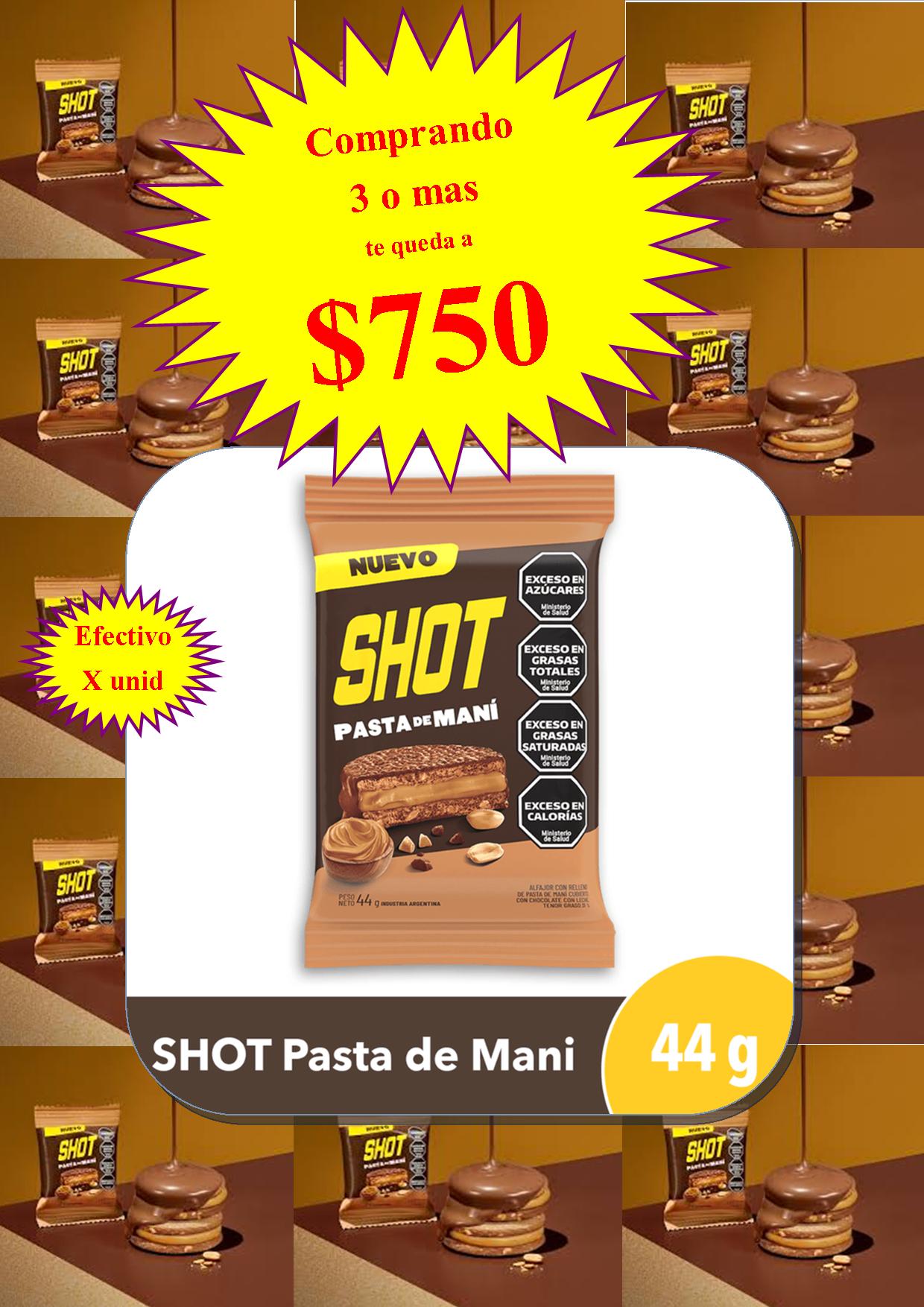ALFAJOR SHOT PASTA DE MANI 44GR